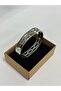 D'Oro Chain Pattern Silver Tone Steel Bracelet - 2