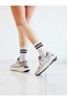 3 Pairs White Hooped Unisex Tennis College Sport Socks Cotton Comfortable High Quality - 3