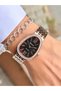 Women's Wristwatch Stone Model Steel Cord Waterproof Bracelet Design Watch with Gift - 9