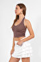 Halter Necklace Crop Top with 100% Cotton Embroidery Details - 4