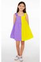 Color Block Colorful Girl's Dress