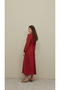 Brit Detailed Modal Dress Dark Red - 5
