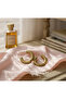 Gold Color Textured Hoop Earrings - 4