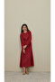 Brit Detailed Modal Dress Dark Red