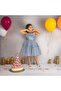 Bust Ruffle Paillettes Short Girl's Evening Dress - 2