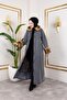 Women's Fur Detailed Belted Lined Black Cap - 3