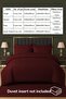 4-Piece Duvet Cover Set – Includes 1 Duvet Cover, 1 Fitted Sheet, 2 Pillowcases (Maroon, Single) - 5
