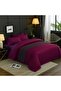 4-Piece Duvet Cover Set – Includes 1 Duvet Cover, 1 Fitted Sheet, 2 Pillowcases (Purple, Single) - 4
