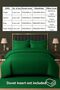 4-Piece Duvet Cover Set – Includes 1 Duvet Cover, 1 Fitted Sheet, 2 Pillowcases (Green, Single) - 5