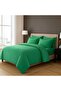 4-Piece Duvet Cover Set – Includes 1 Duvet Cover, 1 Fitted Sheet, 2 Pillowcases (Green, Single) - 2