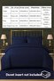 4-Piece Duvet Cover Set – Includes 1 Duvet Cover, 1 Fitted Sheet, 2 Pillowcases (Navy Blue, Single - 6