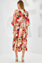 Women's Patterned Short Sleeve Dress Tile 1159 - 5