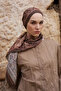 Sunrise Spring Pattern Shawl - Brown - 4