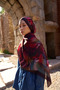 Sunrise Carnival Pattern Shawl - Plum - 4