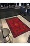 Mosso Red Traditional Themed Pattern Woven Base Modern Decorative Carpet Mosso234Red - 2