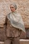 Oil Green Ed Scarf Sunrise Ethnic Pattern Shawl