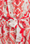 Women's Patterned Zero Sleeve Chiffon Dress Red 1161 - 5