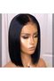 Women's short straight hair short BOBO mid-part breathable chemical fiber headgear - 7