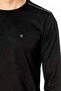 6100 Men's Long Sleeve Crew Neck Pajama Set-Black - 2