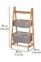 Shelf With Two Baskets, Bamboo, Household And Kitchen Storage, Space Saving Solution, - 5