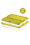 Tazekap 4-Piece Freezer Storage Container Set - Refrigerator, Food Organizer (2600ml, 1200ml, 2X500Ml)