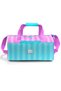 Turquoise Pink Striped Sports Bag 27521 - 4