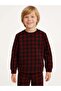 Boys' Checkered Soft Textured Pajama Set - 3