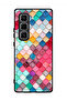 غطاء حماية لهاتف Infinix Hot 50 Pro 4G بنقشة مربعة ماسية