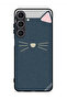 Samsung Galaxy A26 Protective Case Cover Cat Art Leather Pattern