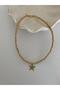 Wooden Bead Starfish Figure Beige Colored Necklace - 4