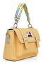 Women's Vegan Leather Yellow Shoulder Bag - Japan Design - 3