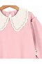 Girl's Basic Seasonal Brode Lace Collar, Oversize, Ruffled Sleeves, Stylish Tracksuit Set - 2