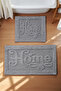 Lufora Cotton Bath Mat Set (60X100)(50X60) Gray- - 2