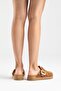 Elnad Women's Genuine Leather Slippers Tan Suede - 4