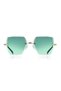 Women's Crystal Model Sunglasses Green No:4 - 2
