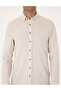 Beige Slim Fit Long Sleeve Shirt 50311562-Vr011 - 6