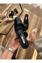 Medium Heeled Banded Closed Toe Women's Slippers Are Narrow Fit - 2