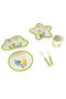 6 Piece Star and Cloud Dino Bamboo Tableware Set - 2