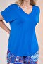 1122457 Women's Plus Size Beria V-Neck Blouse Blue - 3