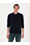 Navy Blue 3 Thread Regular Fit Crew Neck Basic Sweatshirt 50315021-Vr033 - 3