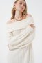 Women's Madonna Collar Oversize Knitwear Dress Ecru 1170 - 3