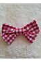Set of 4 with Checkered Fabric Bow 8 Pieces Buckles - 6