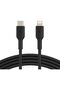 كابل USB-C إلى Lightning للشحن السريع، أسود، 1 متر