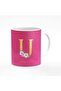 Designer Printed Coffee Mug 11 oz Ceramic Personalised Gift Mugs Cup - Custom Monogram Ini