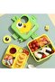 Kids Lunch Box with Spoon – Leakproof Double Decker Bento Box, Durable Plastic, Sealed for - 4