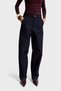 Women's Indigo Color 7W5-50 Skater Fit 100% Cotton Loose Cut Inner Size 80cm Denim Jean - 2