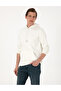 White 2 Thread Regular Fit K Hooded Basic Sweatshirt 50314055-Vr013