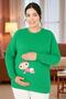 3 Yarn Combed Cotton Printed Maternity Sweatshirt