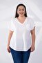 1122457 Women's Plus Size Beria V-Neck Blouse White - 5