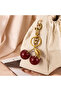Large Bright Red Cherry Keychain & Bag Accessory - 6